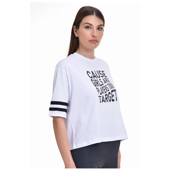 Target Γυναικεία κοντομάνικη μπλούζα Single Jersey Crop Top Players Target Γυναικεία κοντομάνικη μπλούζα Single Jersey Crop Top Players
